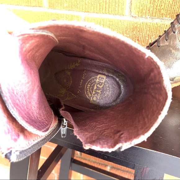 Ankle Boots booties leather shimmer with zip - Picture 8 of 9